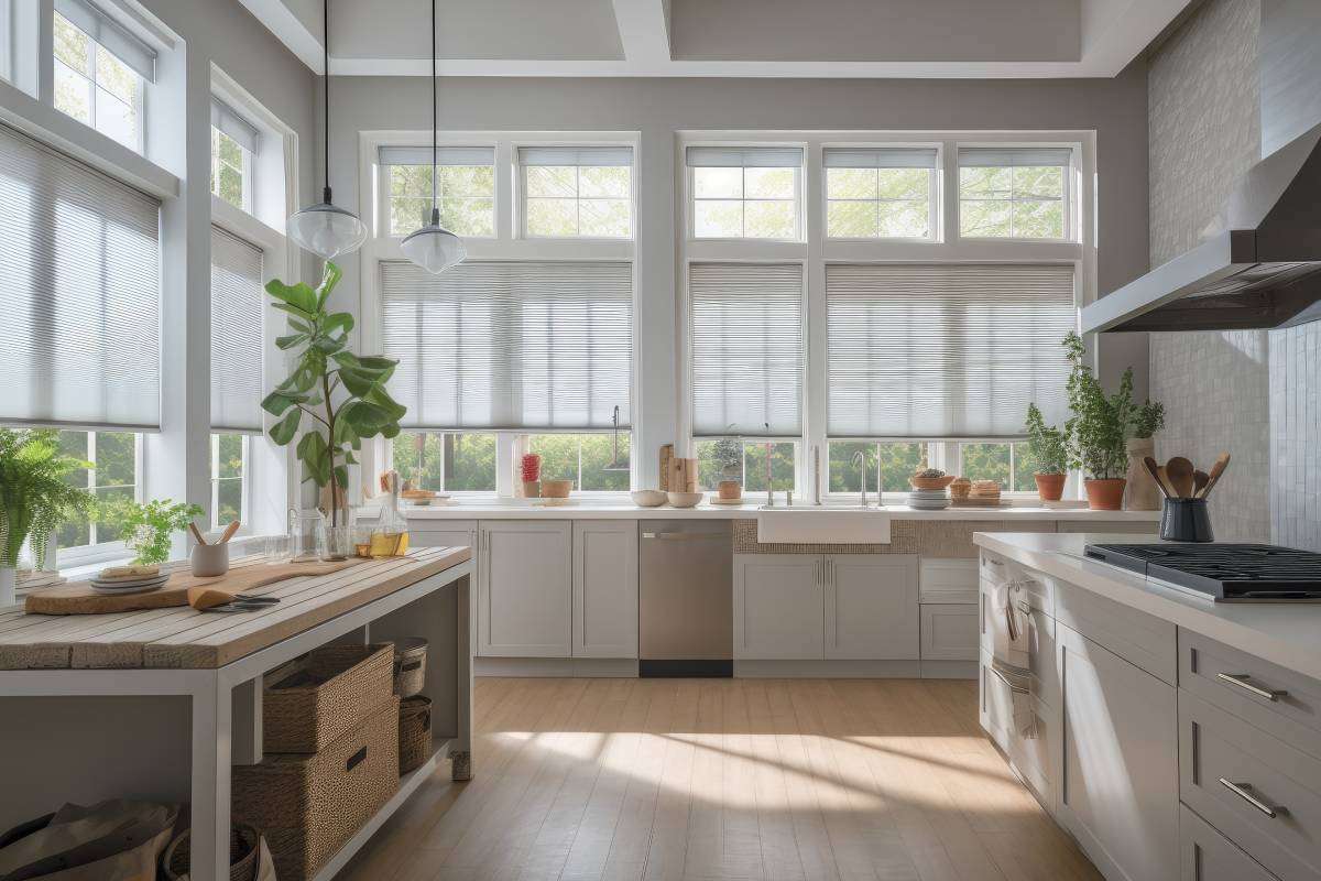 Horizontal window shades in a kitchen near Spearfish, SD