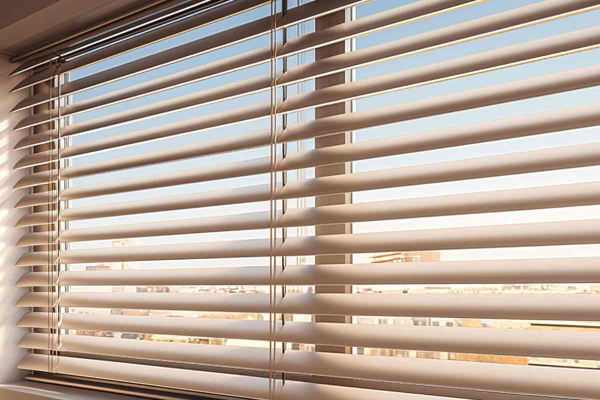 Metal blinds covering a window in a home near Spearfish, SD